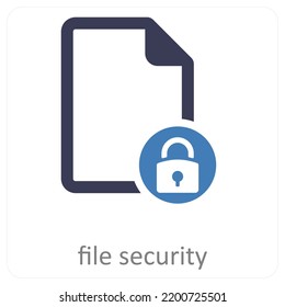 Concepto de icono Seguridad y protección de archivos