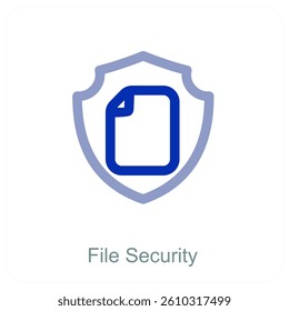 File Security and safety icon concept