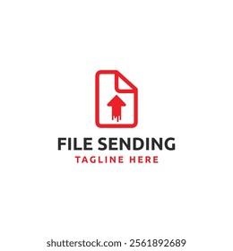 File Sending Logo Vector Modern