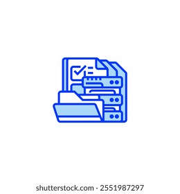 File Server Solid Icon. linear style sign for mobile concept and web design. Outline vector icon. Symbol, logo illustration. Vector