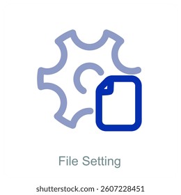 File Setting and configuration icon concept