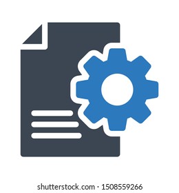 file setting glyph colour vector icon