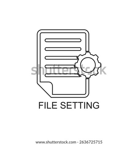 file setting icon , document icon