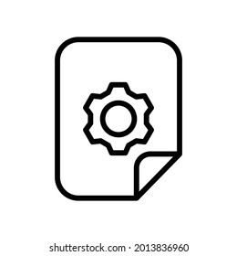 File setting icon, Line Vector graphics