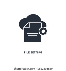 file setting icon. simple element illustration. isolated trendy filled file setting icon on white background. can be used for web, mobile, ui.