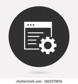 File setting icon. Vector illustration isolated. Simple pictogram for graphic and web design.