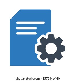 file setting vector glyph color icon 