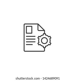 File setting Vector Illustration, outline sign