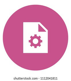 File Settings Flat Colored Icon