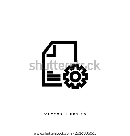 File Settings Icon. Editable Stroke