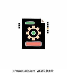 File settings icon on background for graphic and web design. Creative illustration concept symbol for web or mobile app.