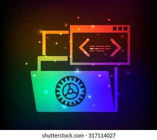 File share design,abstract rainbow concept,clean vector