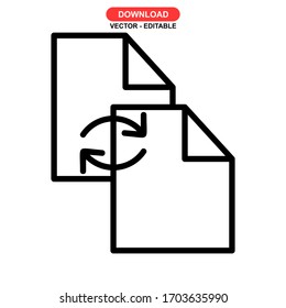 icono de uso compartido de archivos o logotipo símbolo de signo aislado ilustración vectorial - iconos vectoriales de estilo negro de alta calidad
