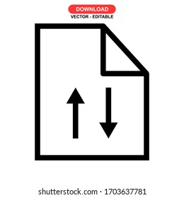 file share icon or logo isolated sign symbol vector illustration - high quality black style vector icons
