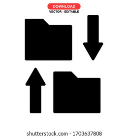 Symbol für Dateifreigabe oder Logo einzeln auf Zeichen Vektorillustration Illustration - Vektorsymbole mit hoher Qualität
