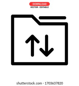 file share icon or logo isolated sign symbol vector illustration - high quality black style vector icons
