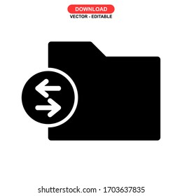 icono de uso compartido de archivos o logotipo símbolo de signo aislado ilustración vectorial - iconos vectoriales de estilo negro de alta calidad
