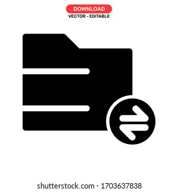 file share icon or logo isolated sign symbol vector illustration - high quality black style vector icons
