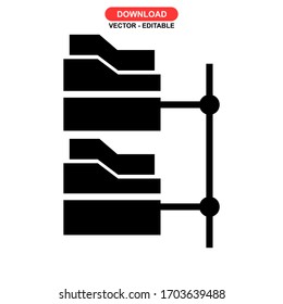 file share icon or logo isolated sign symbol vector illustration - high quality black style vector icons
