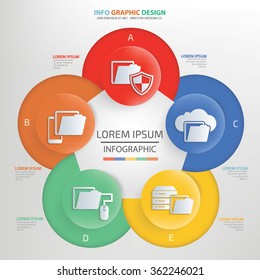 File share,network Infographics concept design,clean vector