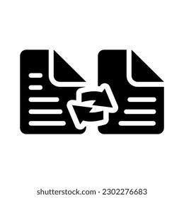 Icono negro plano para compartir archivos Isolación en la ilustración del vector de fondo blanco | Iconos de Seo