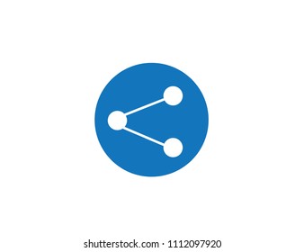 File sharing flat sign ( blue version ) 