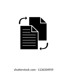 file sharing in glyph style icon vector