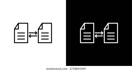 Icono de uso compartido de archivos. Ilustración negra aislada para gráfico y Diseño web.