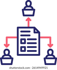 File Sharing Icon Color Vector Illustration