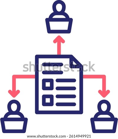 File Sharing Icon Color Vector Illustration