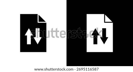 File sharing icon concept. silhouette icon.