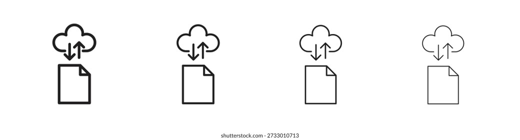 Plantilla de diseño de icono de uso compartido de archivos para Web y elemento de interfaz de usuario móvil