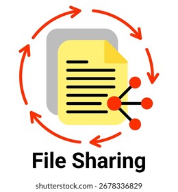 Estilo de Cor Simples do Ícone de Compartilhamento de Arquivos