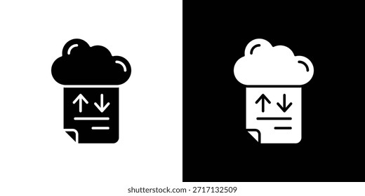 Icono de intercambio de archivos, icono de estilo de glifo para Sitio web o App móvil