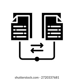 File Sharing Icon Glyph Vector Illustration