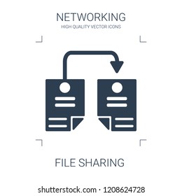 file sharing icon. high quality filled file sharing icon on white background. from networking collection flat trendy vector file sharing symbol. use for web and mobile