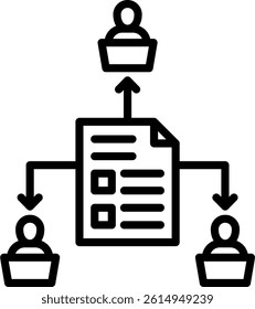 File Sharing Icon Line Vector Illustration