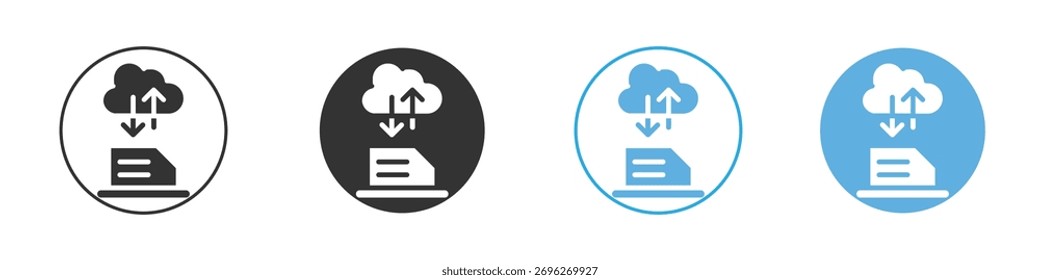 File sharing icon Logo Template Design set