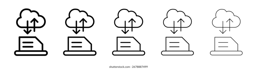 Icono de intercambio de archivos para concepto y Diseño web móvil.