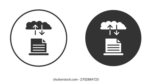 Icono de uso compartido de archivos. Perfecto para interfaces de Web y App, presentaciones, infografías