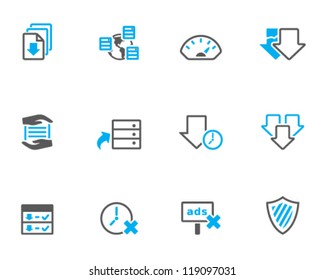 File sharing icon series in duo tone color style