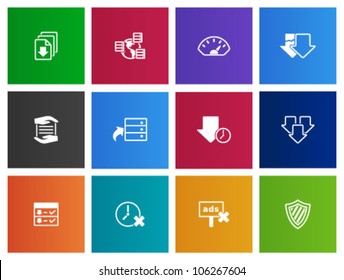 File sharing icon series in Metro style