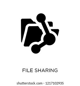 File sharing icon. File sharing symbol design from Networking collection. Simple element vector illustration on white background.
