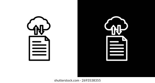 File sharing icon vector graphics in strokes