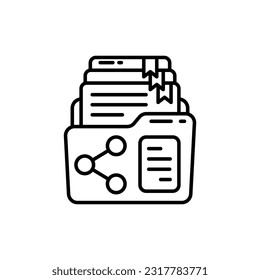 File Sharing icon in vector. Illustration