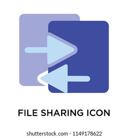 File sharing icon vector isolated on white background for your web and mobile app design, File sharing logo concept