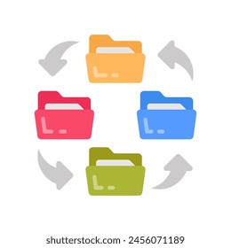 File Sharing icon in vector. Logotype

