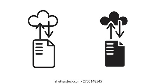 File sharing icon vector modern flat and stroke designs