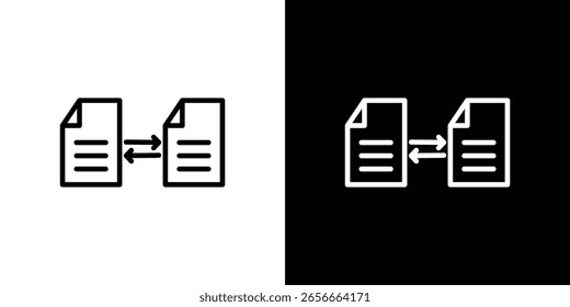 Icono de intercambio de archivos para el Sitio web, estilo elegante de la Plantilla del diseño del Vector