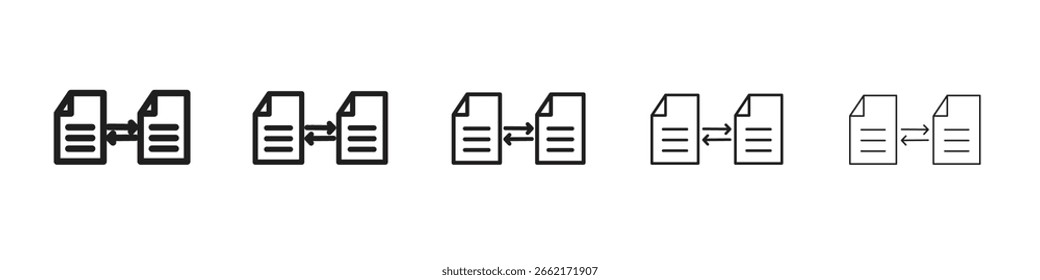 Symbole für die Dateifreigabe. einfache und moderne Vektorsymbol-Designs